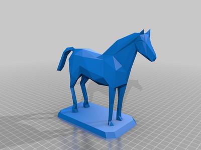 Low poly horse