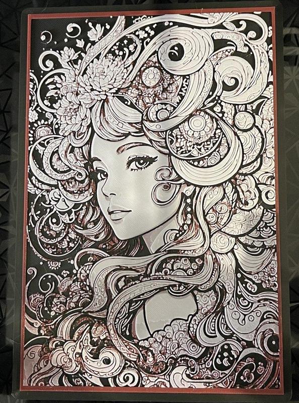 Line Art Girl - Hueforge Print