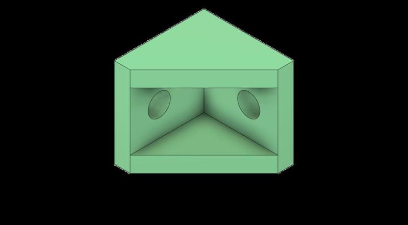 MX 20x20x20 Right Angle Extrusion Bracket