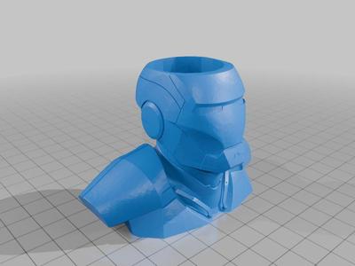 pen holder Iron Man Bust