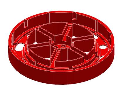 CAD steam engine flywheel fixture