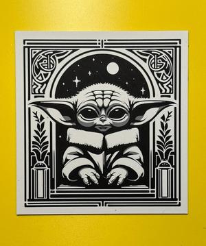 Wall art Baby Yoda (plate)