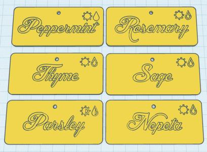 Herb plant labels