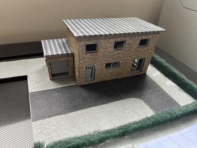 HO scale Modern Detached Home