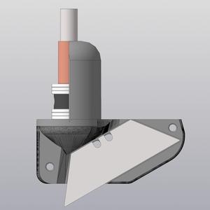Drag knife for cnc with the spring