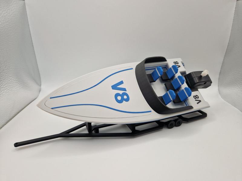 Speed Boat + Trailer For kit 010 Motor