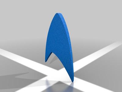 Star treck Starfleet badge printing tester