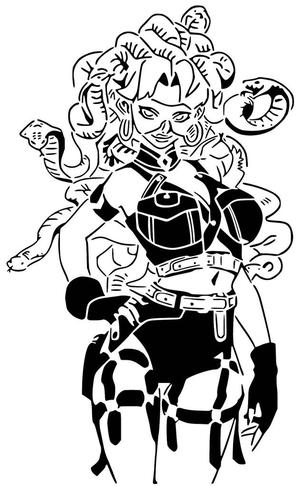 Dislyte Medusa stencil