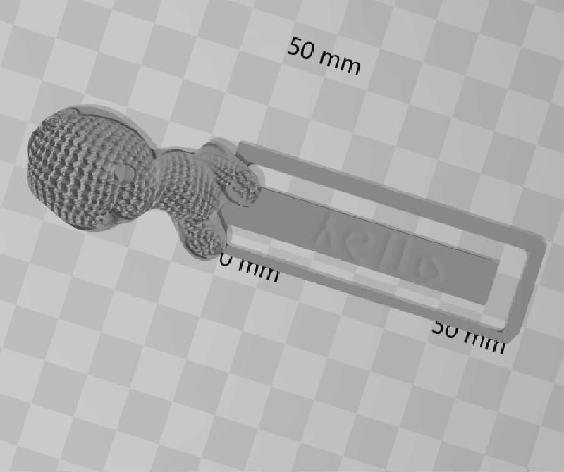 alien amigurumi lithophane bookmark cropped and not cropped