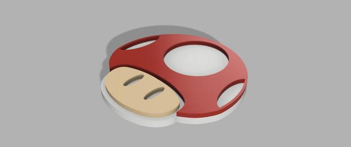 Mario Bros. Mushroom keychain