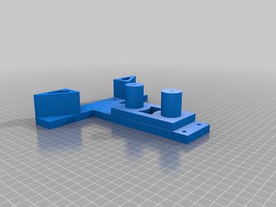 3D Printed DIY Flight Simulator Pedals base combined extrusion mount