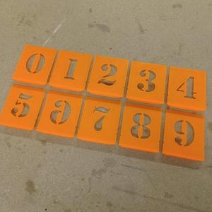 Numbers stencils