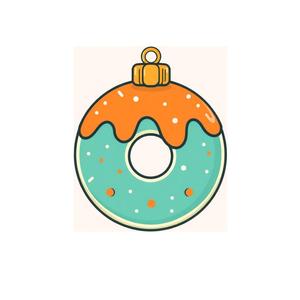 Christmas donat bauble
