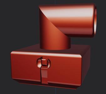 Creality K1 Max Exhaust Adapter with a 90 degree elbow for a 2 Inch (50mm) flexible hose 
