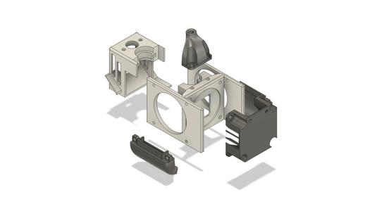 TEVO NEREUS Complete Carriage Mount V 3.0 for Two Trees E3D hotend and Mosquito Clones w/ BLtouch