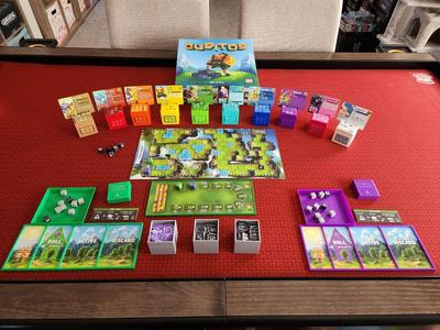 Cubitos Board Game + Fowl Play Expansion Organizer