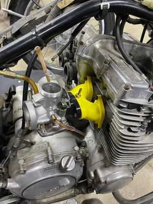 XJ650 dual carb conversion manifold