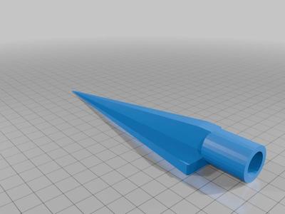 Spike for LED lights with round receptacle in OpenSCAD