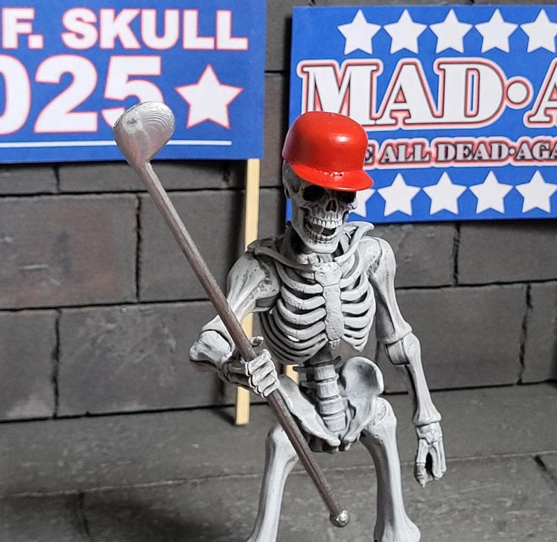 Mythic Legions scale baseball cap and golf club