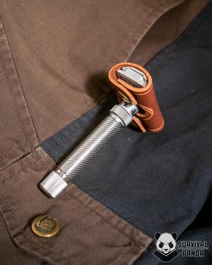 Template for leather safety razor cover