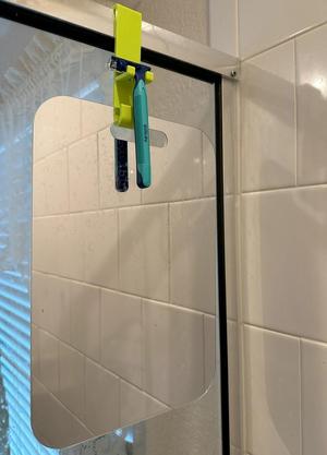Shower Mirror and Razor Hanger