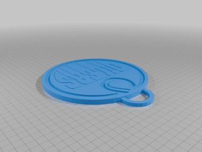 Oilers Large Plaque with Hanger Loop