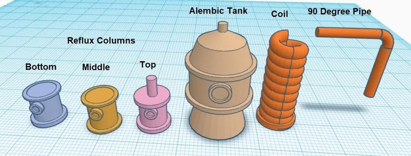 Copper Alchemical Alembic and/or Prohibition Still 28mm
