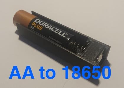 AA to 18650 / LR6 to 18650 battery adapter converter holder