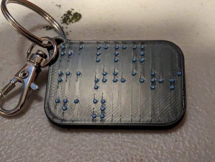 Happy Fathers/Mothers Day Braille keyring