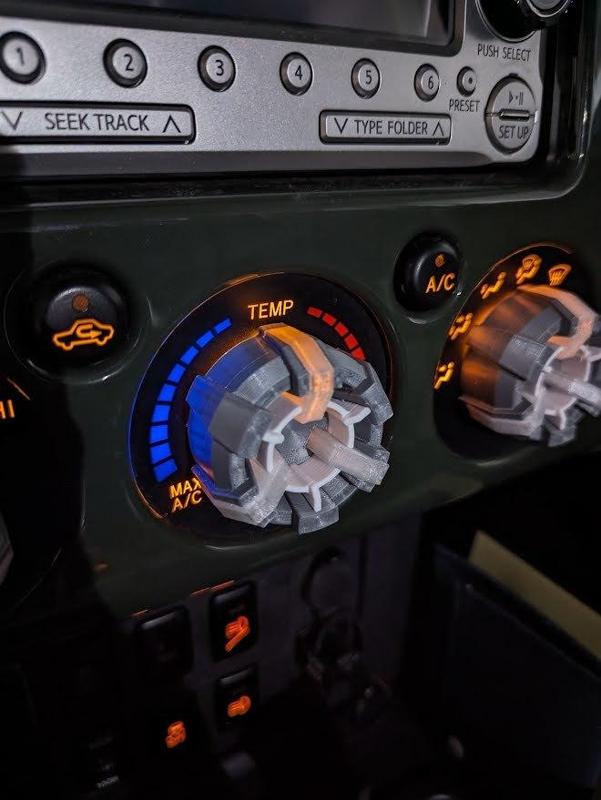 TOYOTA FJ cruiser climate control knobs V3