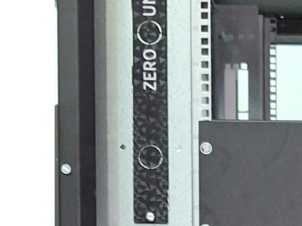 19" 1U Rack Cover Front Zero Unit with Cable Holl