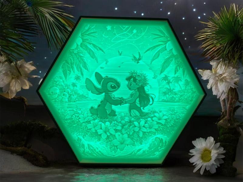 Hexagon Lamp LED RGB – Stitch 006