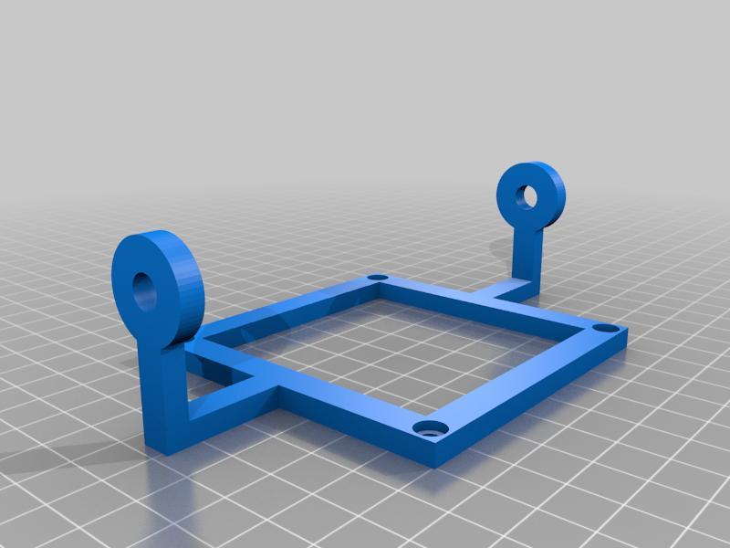 Holder for 80mm PC ventilator for CB Radio station Albrecht AE 6290