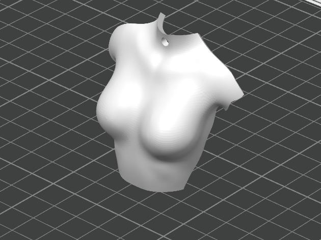 Female torso keychain