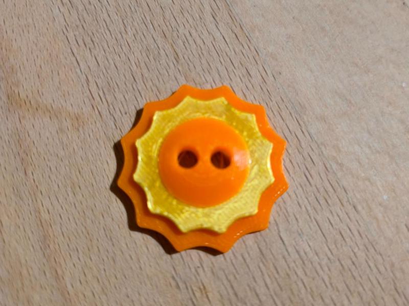 Sun Sunshine Button Knitting Crafting Sewing Craft