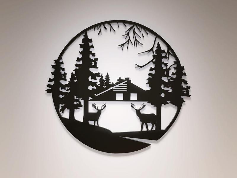 Wilderness Circle - Deers at the cabin