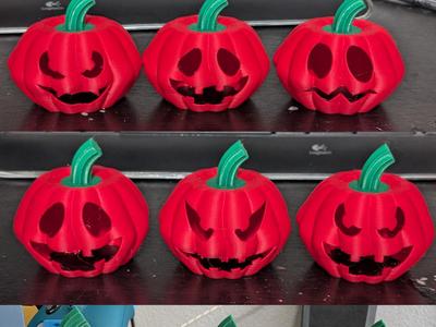 10 Pumpkin tea light and Bambu LED lamp light