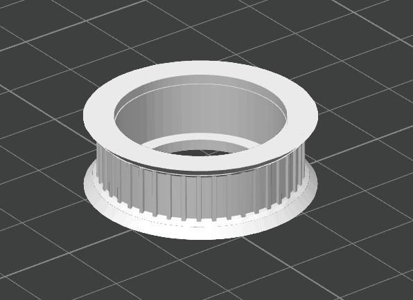 Toothed 608 bearing pully with guide flanges