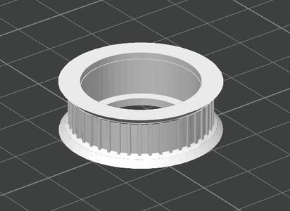 Toothed 608 bearing pully with guide flanges