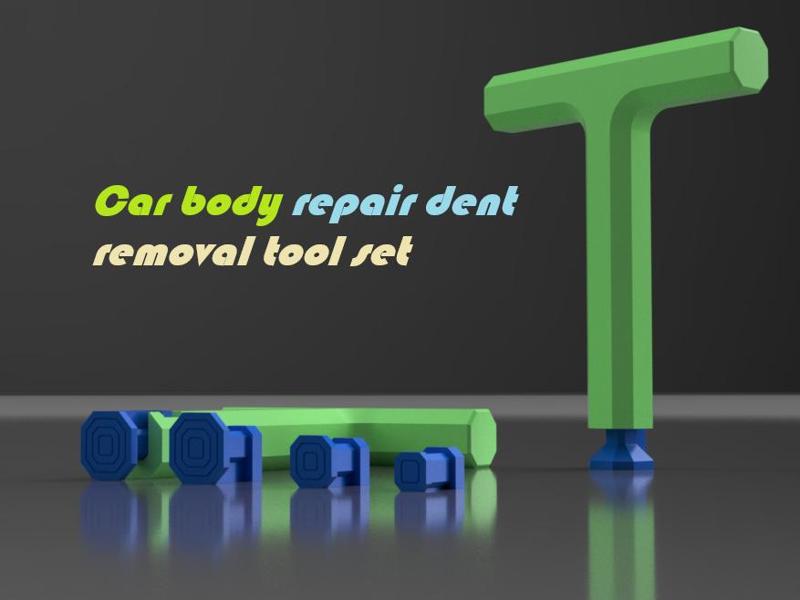Car body repair dent removal tool set