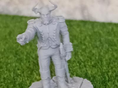wargaming-devil-officer- dnd military devil 36mm