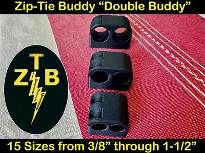Double "Zip Tie Buddy" Cable Clamp w/ Hidden Mount