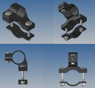 Flashlight Holder for Bike Pipe Handlebar