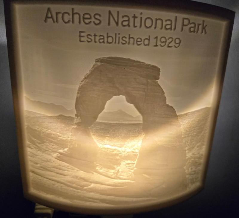 Arches National Park Nightlight Lithophane
