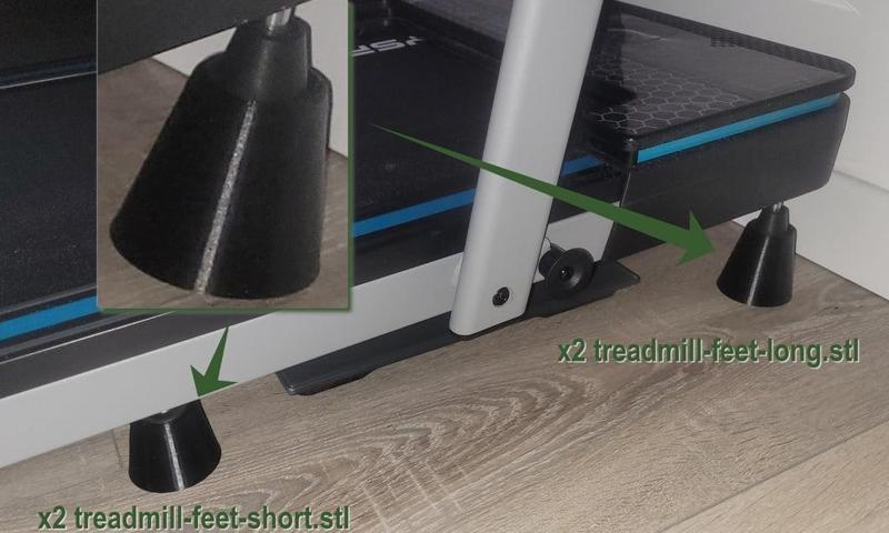 Tilt / incline feet for Citysports treadmill (and probably other brands too)