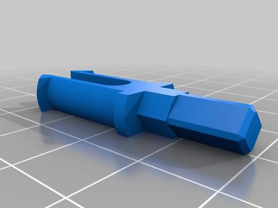 Square Axle for Toroidal propeller launcher (snap-fit model)