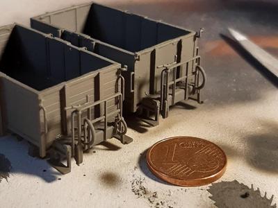 TTm 99-72-02 & 03, 99-03-45 - 1000mm Open Narrow Gauge Freight Car (Project "Bierwagen")