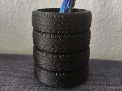 Tire stack pen holder