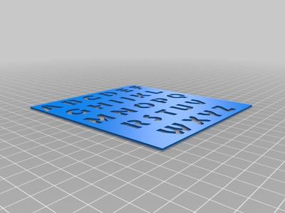 Alphabet stencil