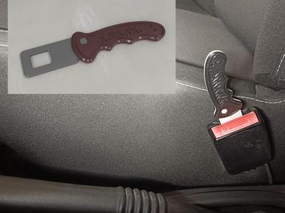 Universal Seat belt plug knife